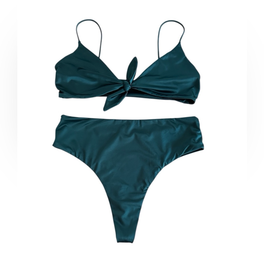 bond-eye swim Reversible Brigitte Bikini Set in Rainforest Green~ Top+Bottom!!!